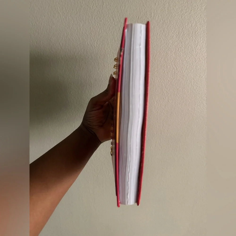 Inspirational Red Notebook with Gold Accents